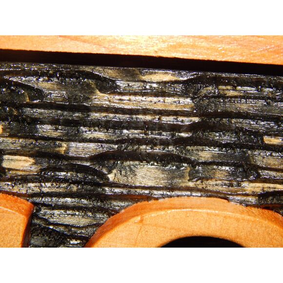 Handmade 14"x6"x1" Cedar Rectangle Textured Wooden Decor Coffee Bar Plaque Sign - Picture 4 of 9